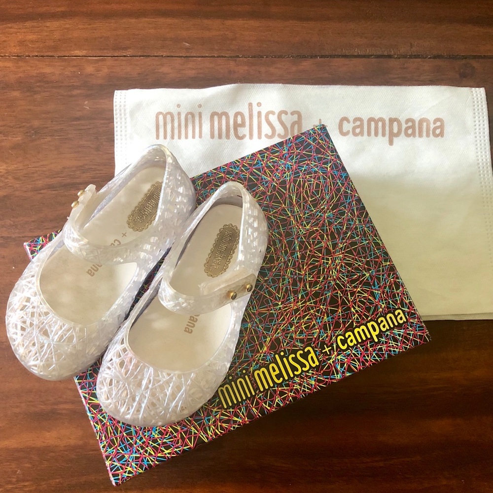 Mini Melissa Campana Zig Zag V Holographic White